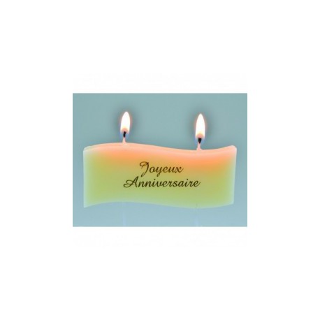 BOUGIE VAGUE IVOIRE "JOYEUX ANNIVERSAIRE"